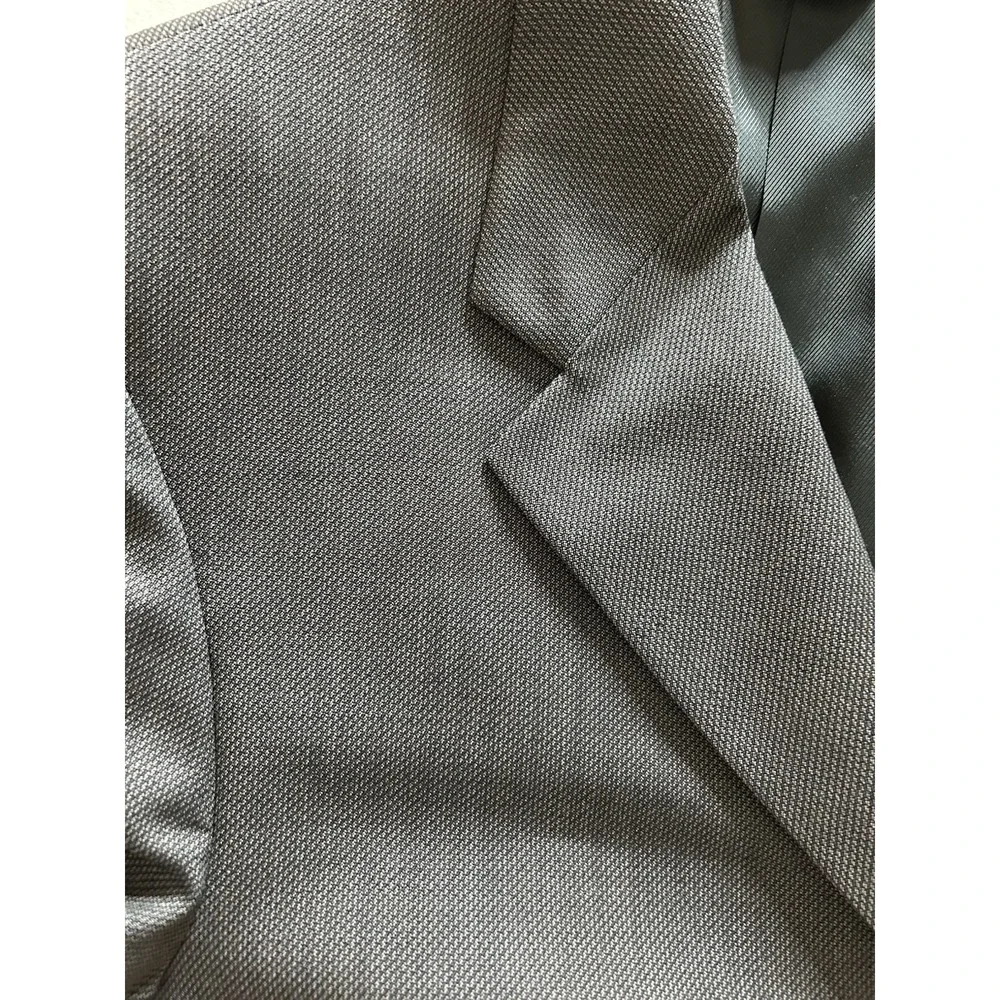 Claiborne Men's Sport Coat Size 42R Gray with White Threading Blazer Jacket